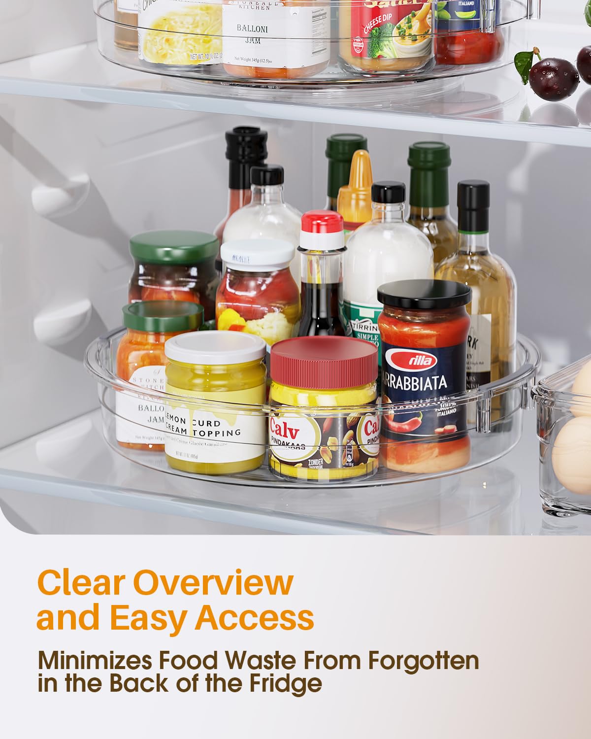 LAMU kitchen counter Lazy Susan saves space and reduces clutter.
