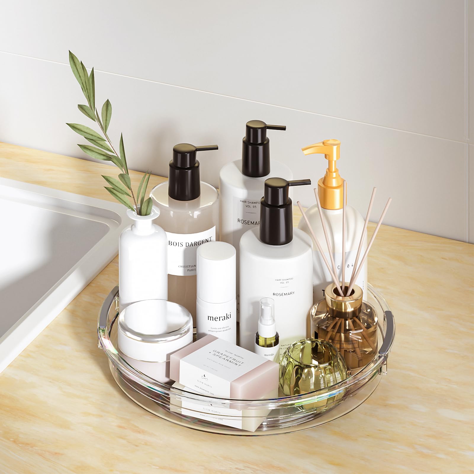 LAMU Lazy Susan 360-degree rotation enables quick access to contents