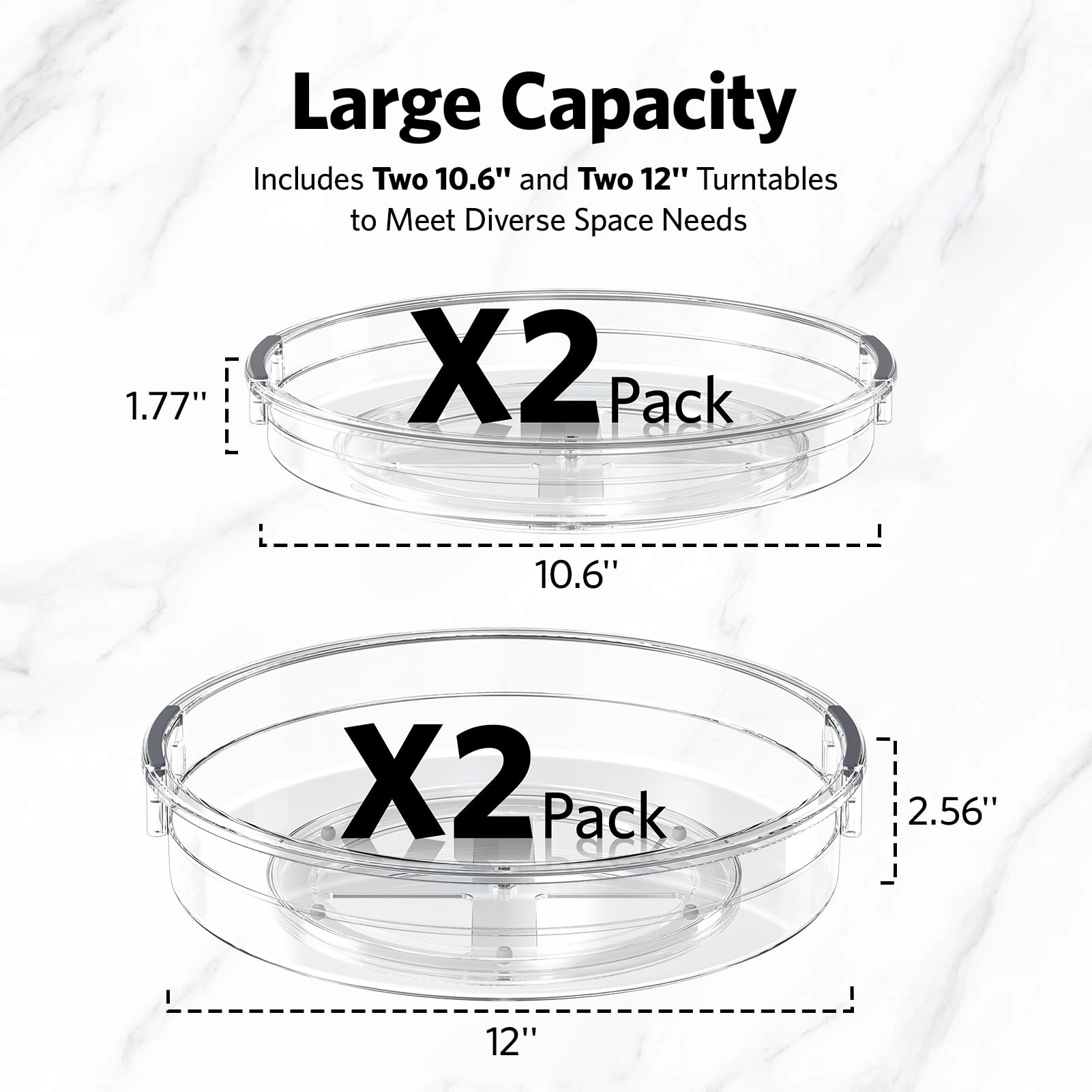 LAMU Clear acrylic design blends with any decor while staying sturdy
