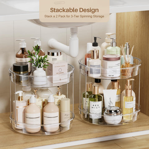 LAMU rotating spice rack assembly shows smooth 360-degree rotation for quick viewing.