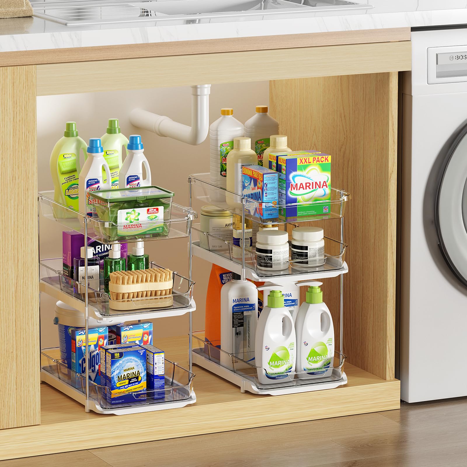 LAMU space-saving design fits tight bathrooms and cabinets