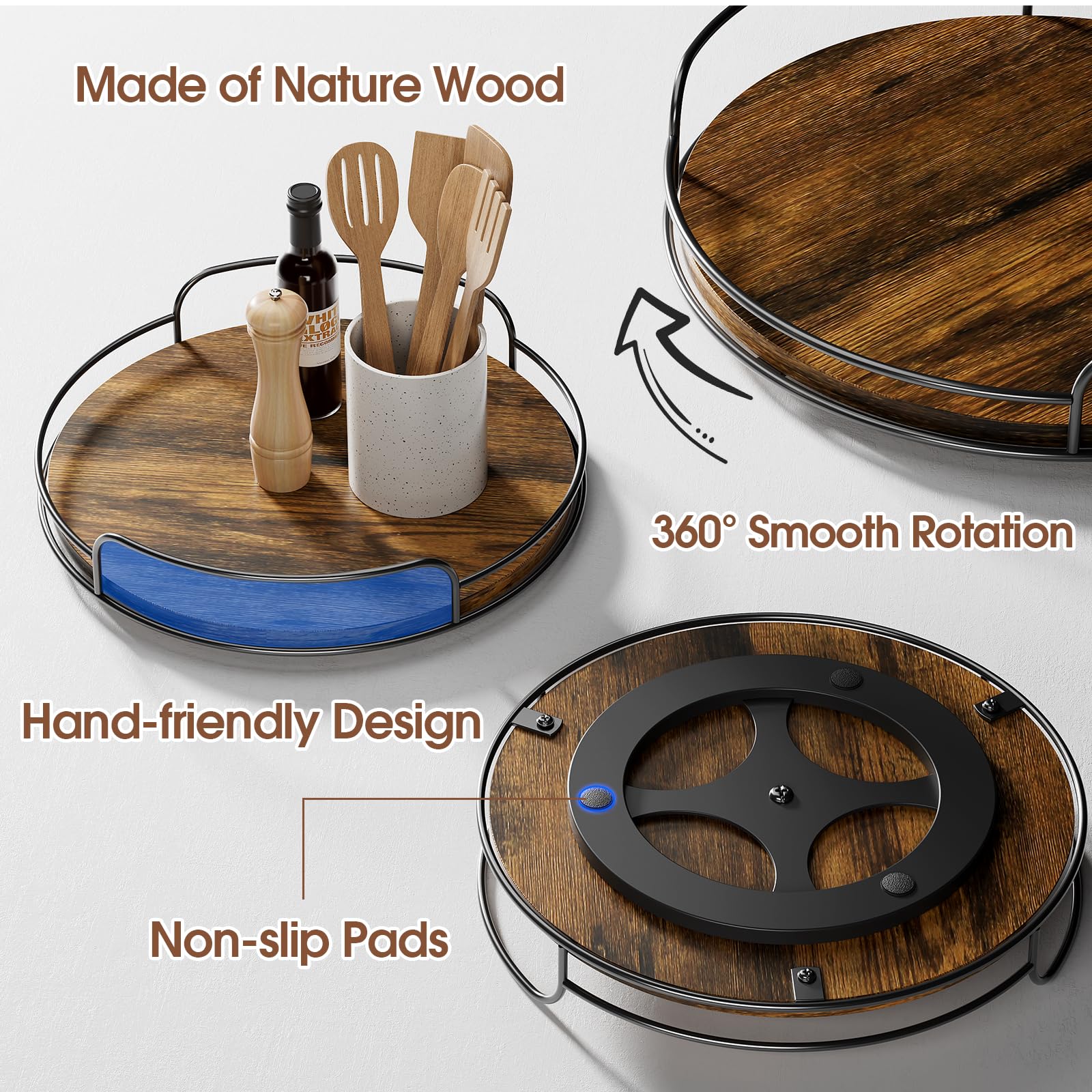 LAMU spice organizer on countertop keeps essentials within reach.