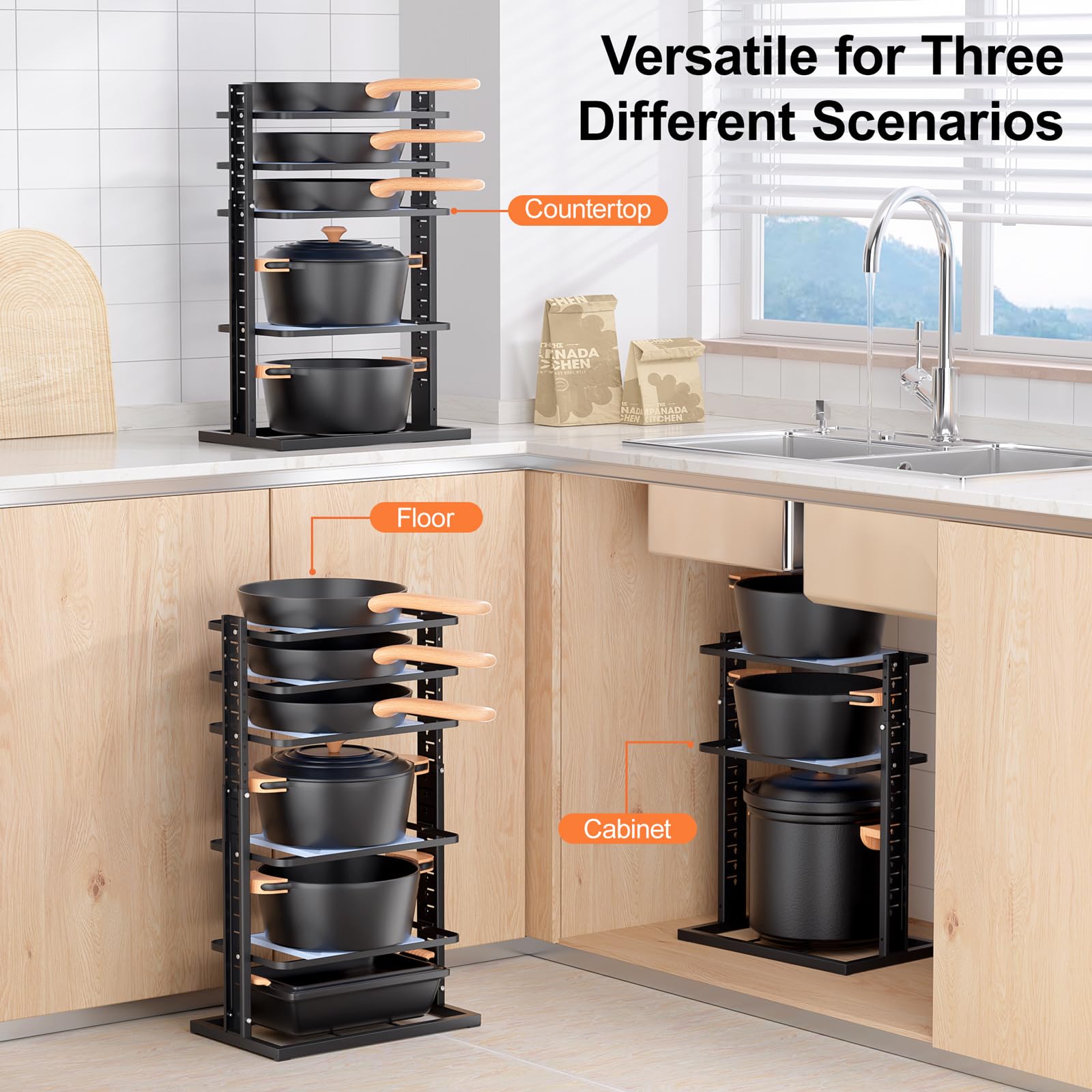LAMU upgraded-appearance adds sleek organization to any kitchen.