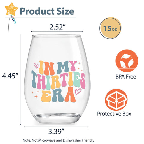 Lamyba 30th birthday gift wine glass for women adds charm to celebrations.
