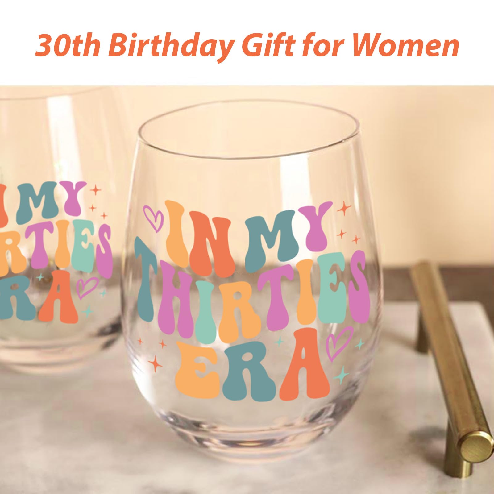 Lamyba In My Thirties Era wine glass doubles as a desk organizer and conversation starter.