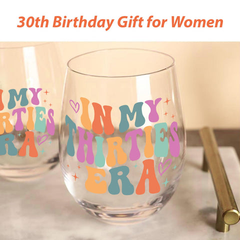 Lamyba In My Thirties Era wine glass doubles as a desk organizer and conversation starter.