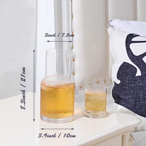 Lancici decorative bedside water carafe adds elegance to bedroom or bathroom decor.
