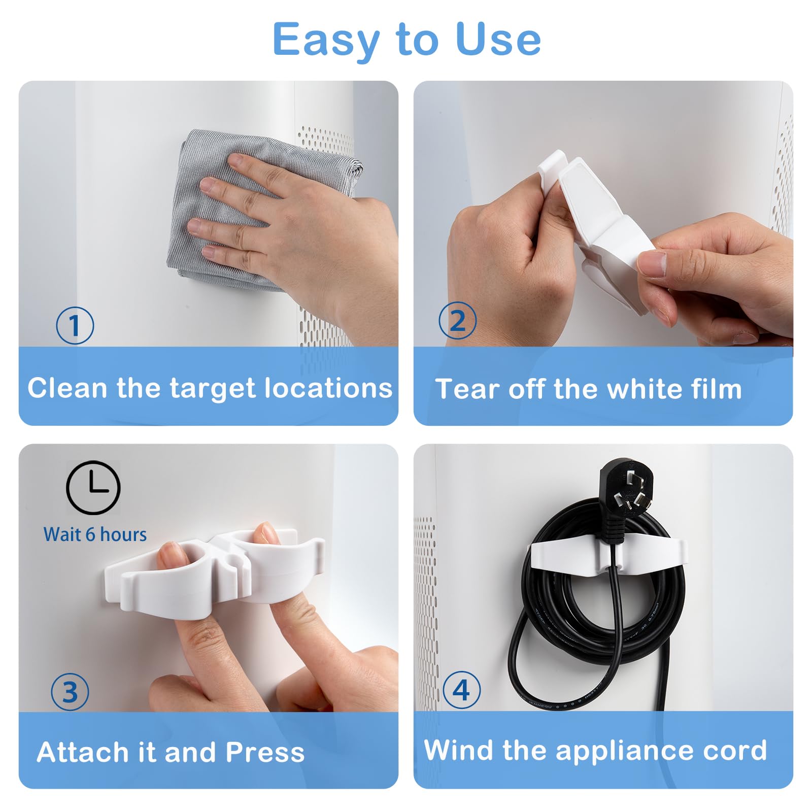 Lancord cord organizer on blender simplifies cord management.