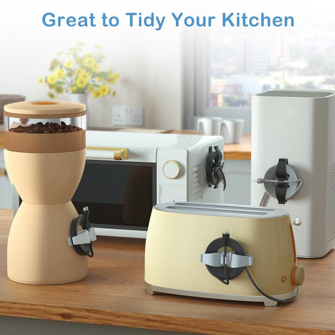 Lancord cord organizer on toaster streamlines appliance setup.