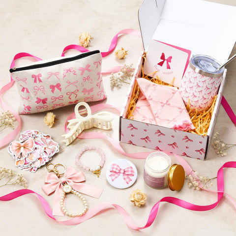 Landical bracelet adds subtle charm coordinating with pink bow items.