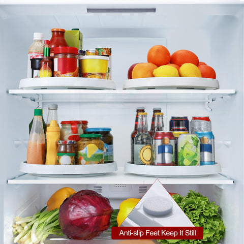 LANDNEOO 12-inch turntable fridge storage for fruits and vegetables