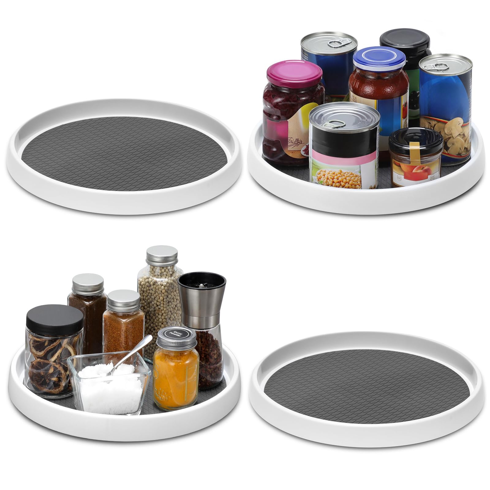 LANDNEOO 12-inch turntable kitchen spice jars within reach