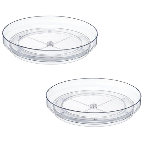 LANDNEOO 2-pack 10-inch clear non-skid lazy susans maximize cabinet space