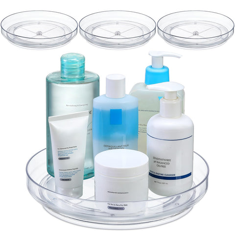 LANDNEOO 9-inch clear acrylic lazy susan office desk storage for small supplies