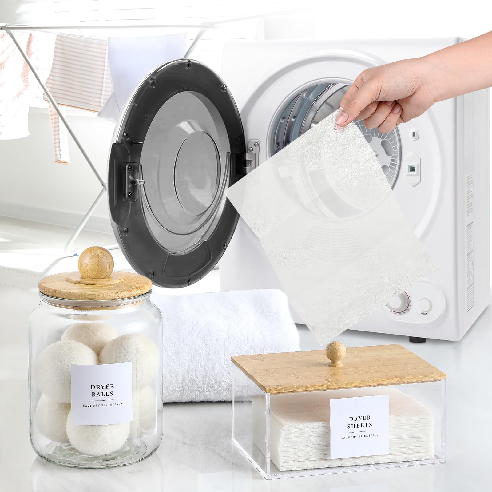 LANDNEOO acrylic storage box with protective film reminder