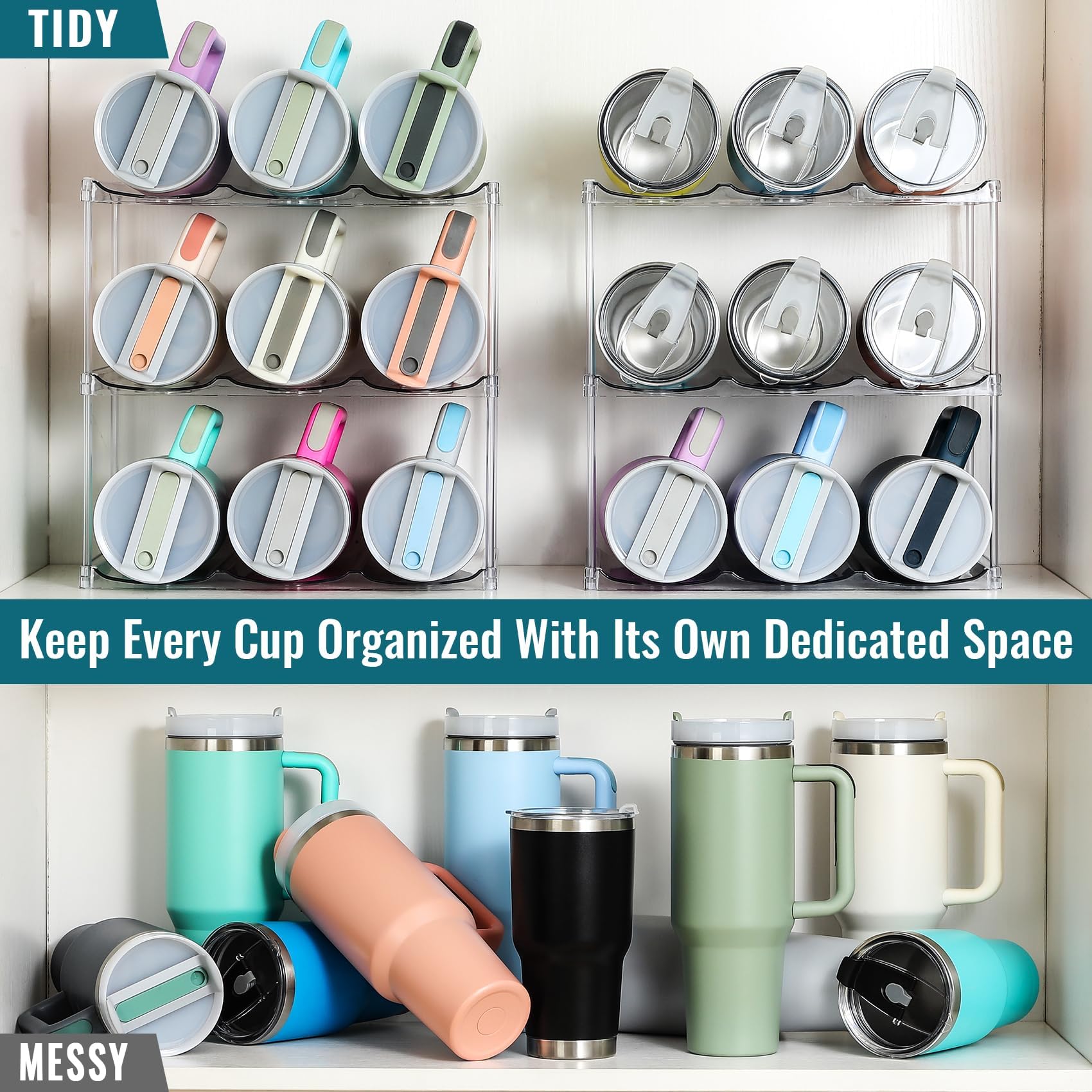 LANDNEOO Brumate bottle holder rack stabilizes stacked bottles
