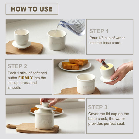 LANDNEOO butter crock gift-ready presentation suits housewarming or kitchen gifts.
