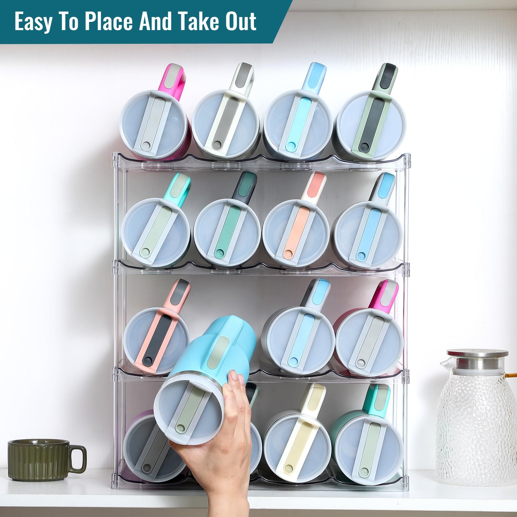 LANDNEOO cabinet and countertop storage for organized pantry and fridge spaces
