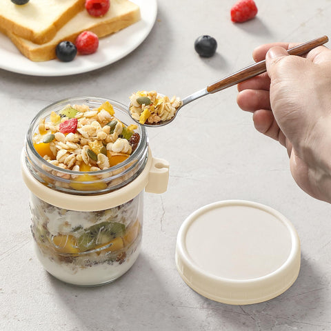 LANDNEOO clear glass storage shows ingredients beautifully.