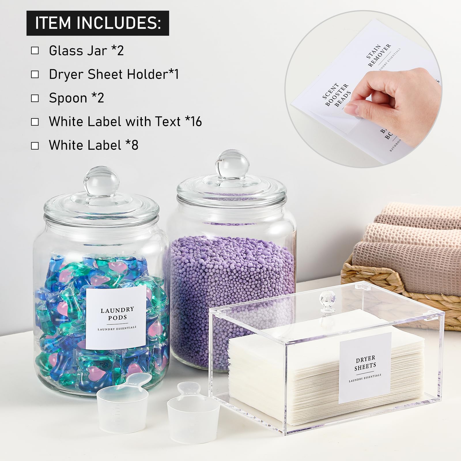 LANDNEOO dryer sheet holder keeps sheets handy and tidy