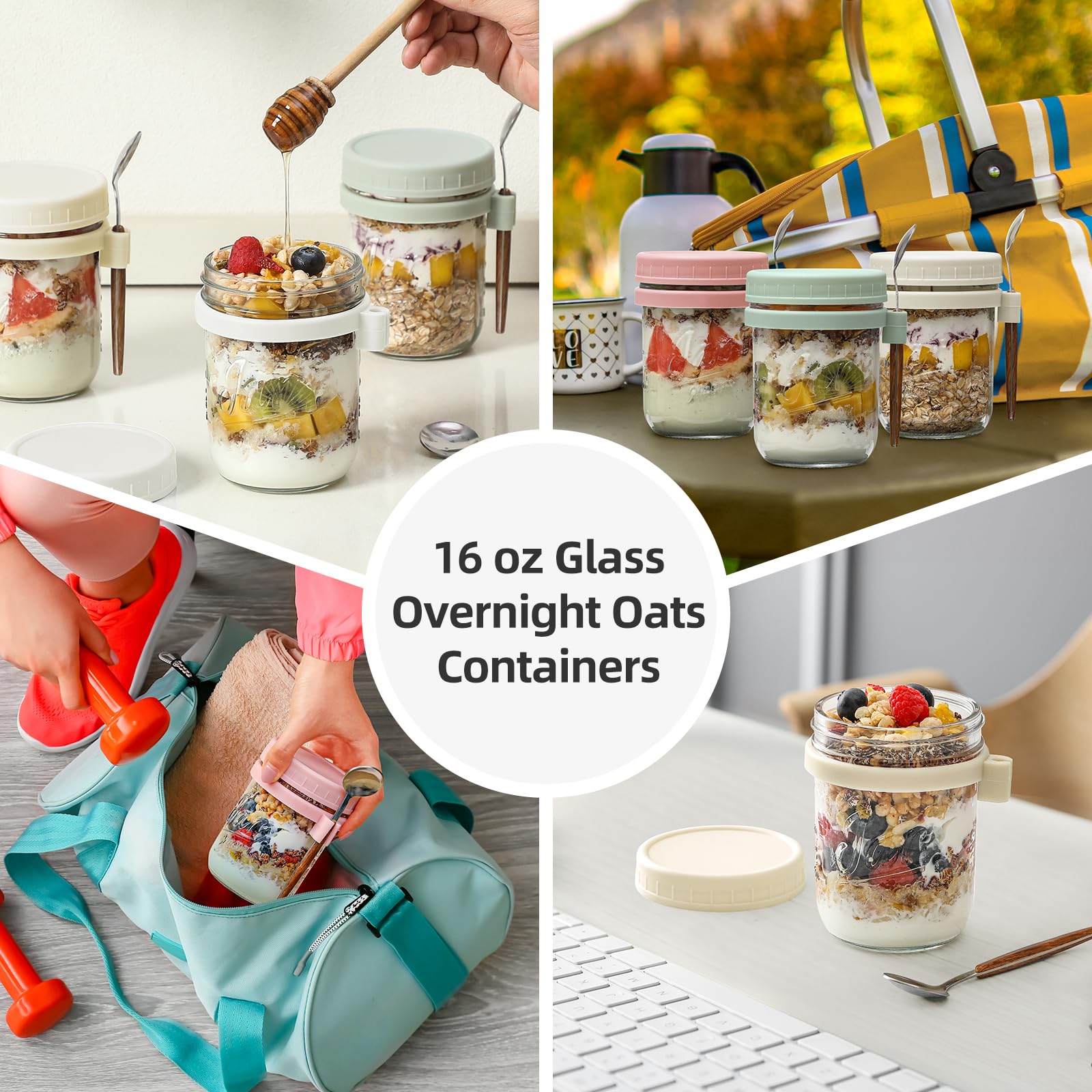 LANDNEOO dishwasher-safe jars ideal for on-the-go meals