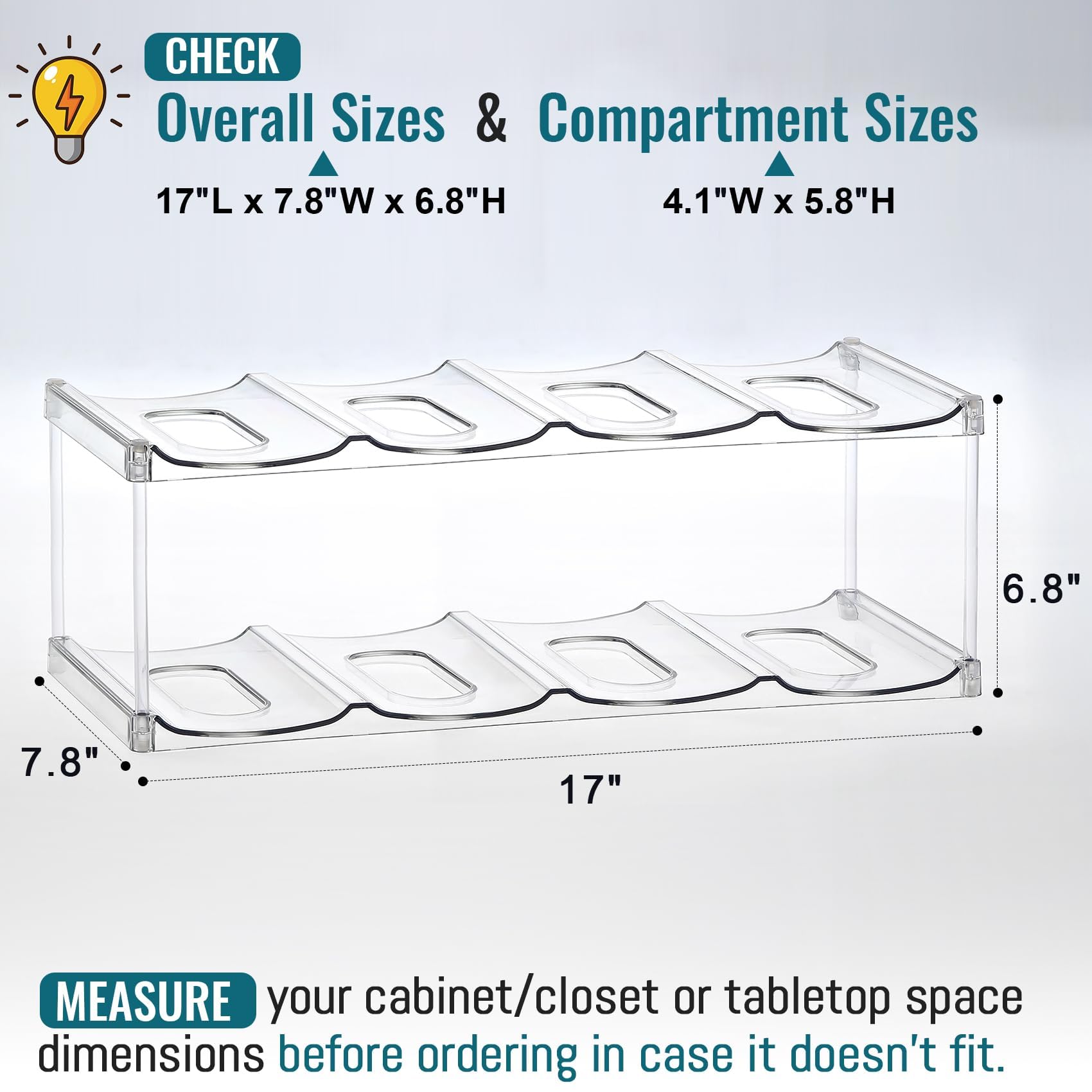 LANDNEOO versatile storage for pantry, fridge, or countertop organization.