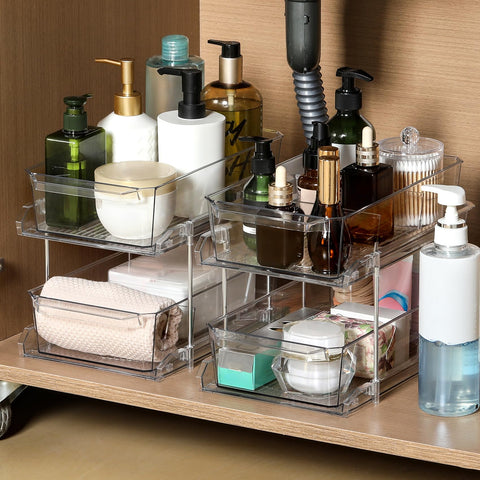 LANDNEOO kitchen pantry organizer enhances compact storage and visibility.