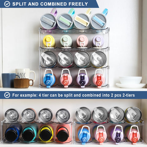 LANDNEOO clear shelves inside cabinet view highlight 16-bottle capacity