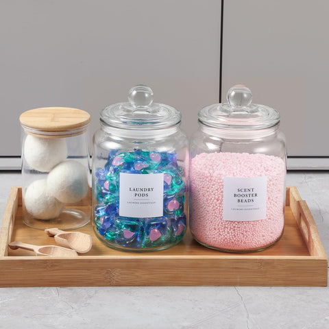 LANDNEOO clear jars help you see contents at a glance.