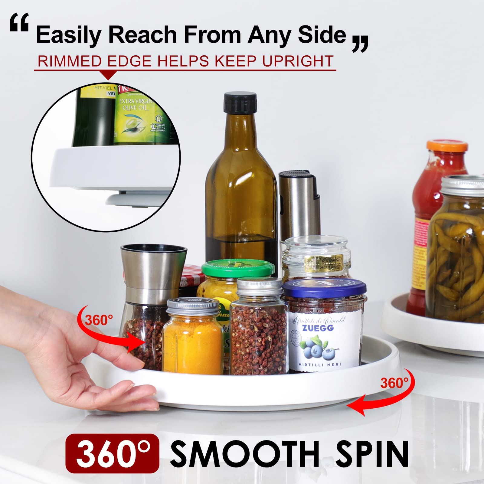 LANDNEOO fridge or pantry organizer keeping drinks, snacks, and produce within reach.
