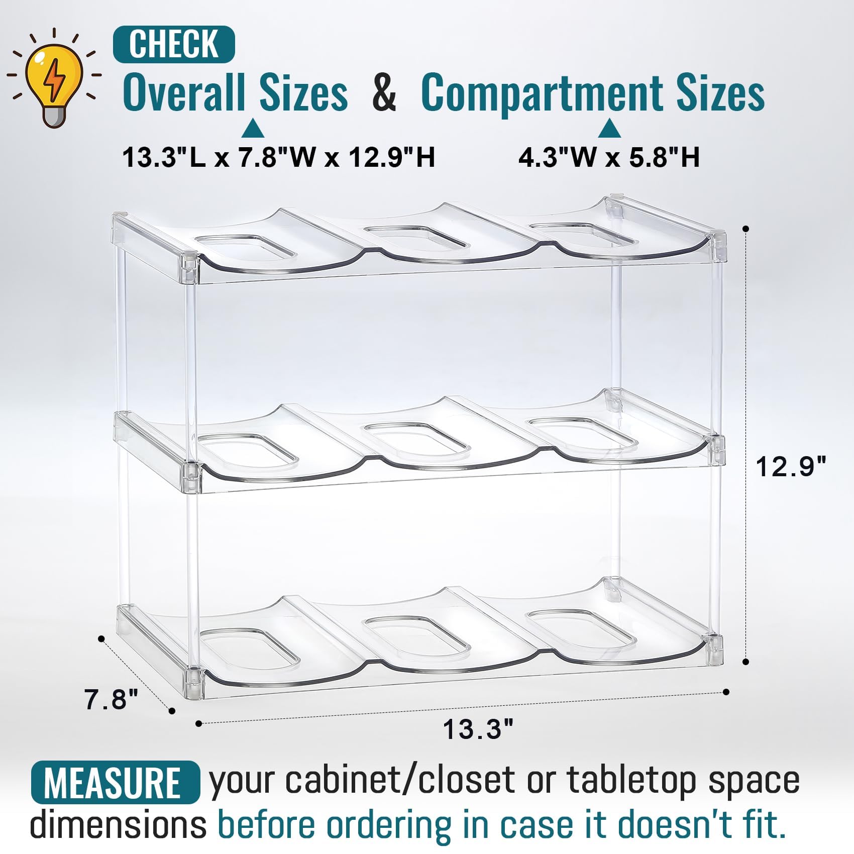 LANDNEOO Nalgene organizer stores everyday bottles on countertops or shelves