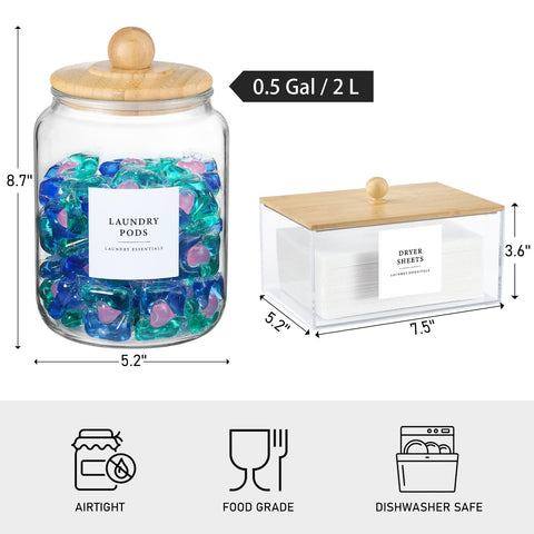 LANDNEOO organized laundry room setup with versatile containers