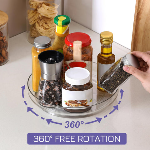 LANDNEOO pantry lazy susan stores drinks and snacks neatly