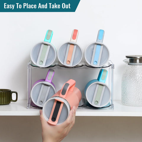 LANDNEOO pantry and fridge bottle shelf keeps beverages neatly arranged.