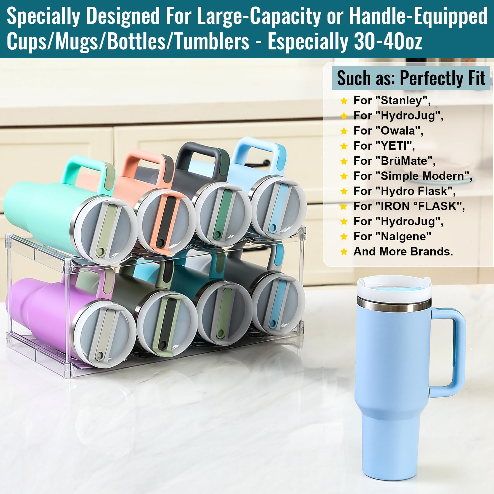 LANDNEOO quick-assembly bottle rack helps you set up storage in minutes.