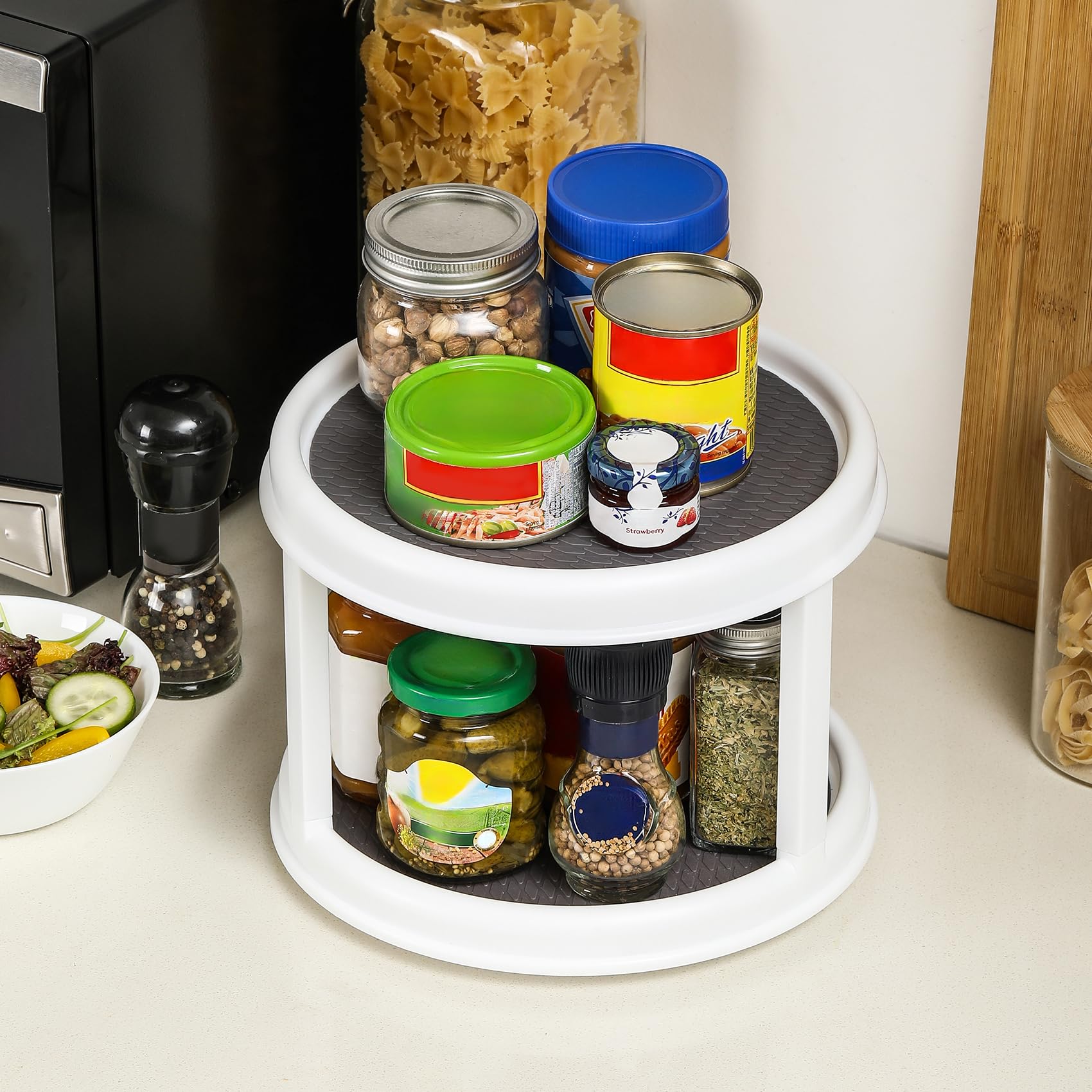 LANDNEOO refrigerator organizer turntable supports fruits and vegetables for quick access