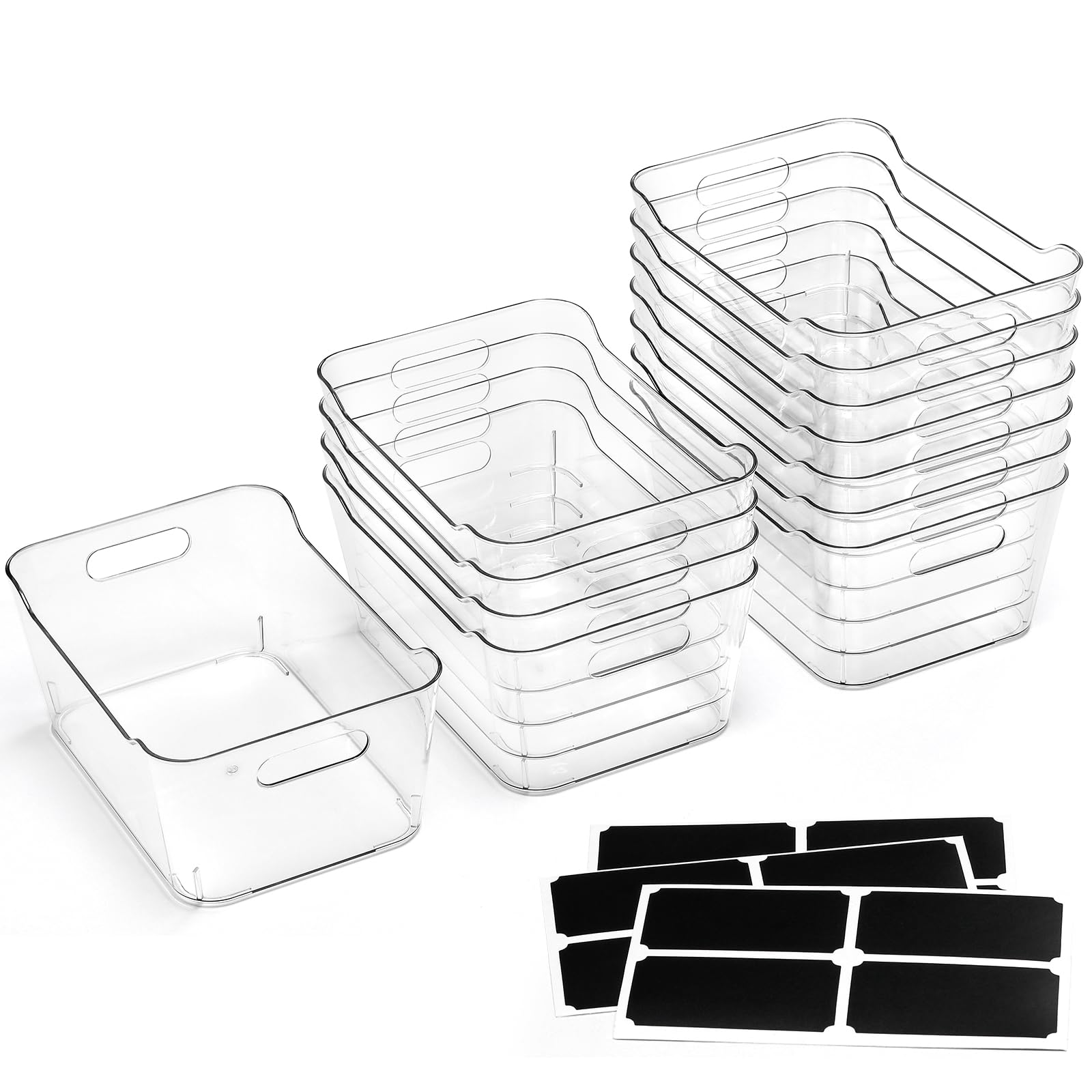 LANDNEOO SOHO clear pantry bin for organized snacks and jars