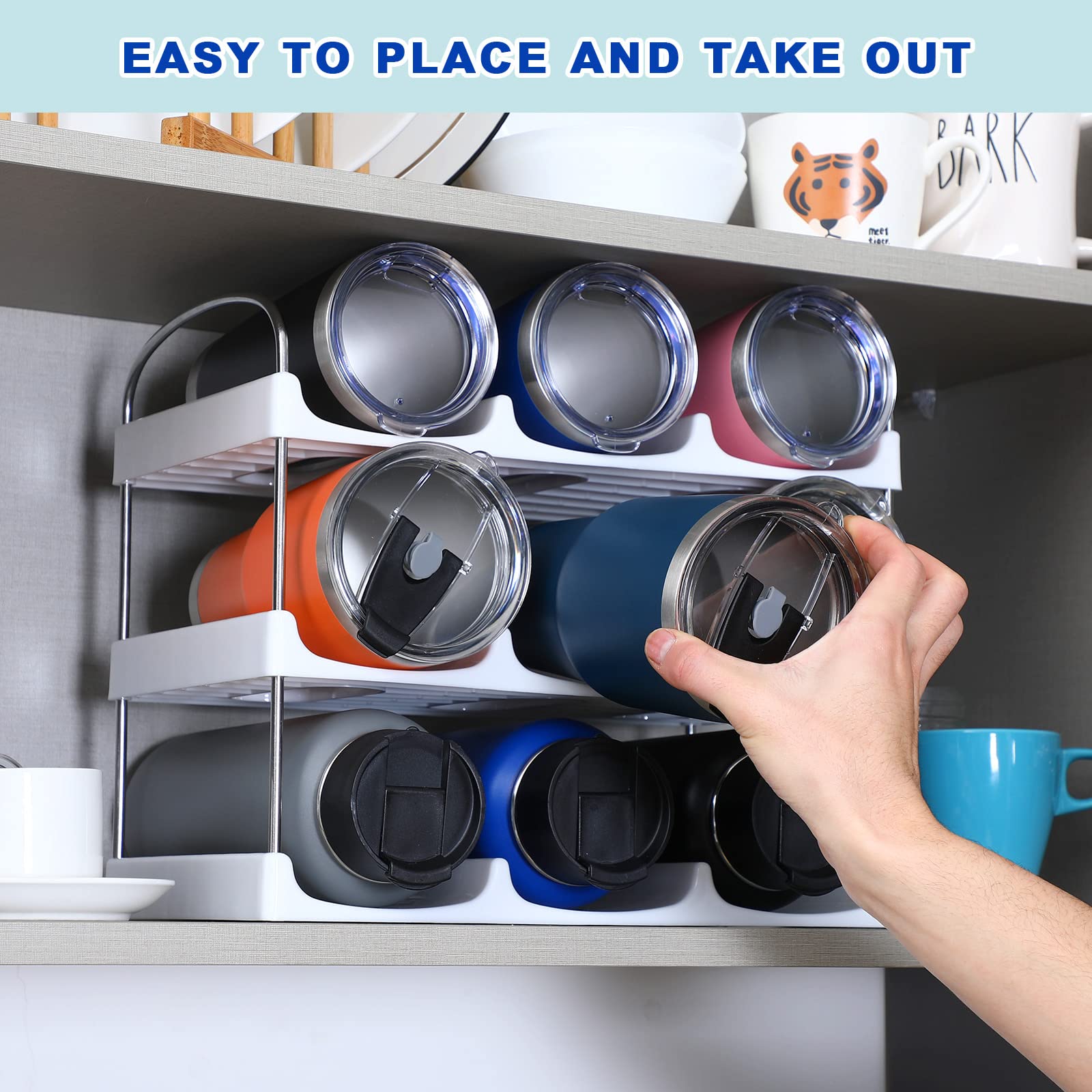 LANDNEOO bottle organizer assembly shows tool-free setup for quick use.