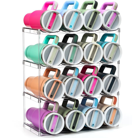 LANDNEOO Stanley 40 oz bottle rack demonstrates large-capacity storage for tall drinkware