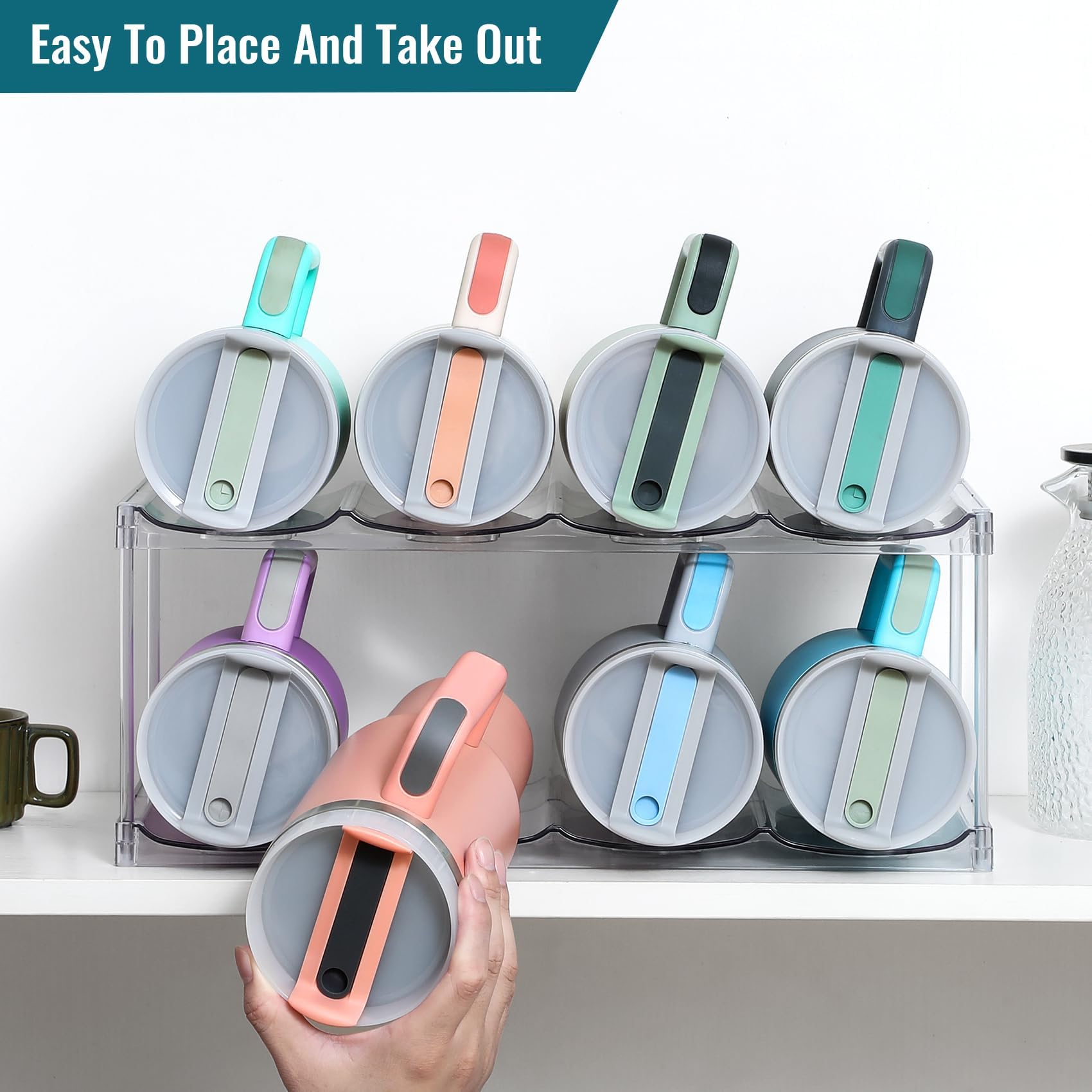 LANDNEOO fits Stanley and HydroJug lids securely, reducing bottle tipping.