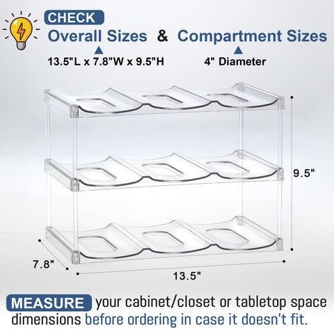 LANDNEOO three-tier bottle storage expands as you add levels