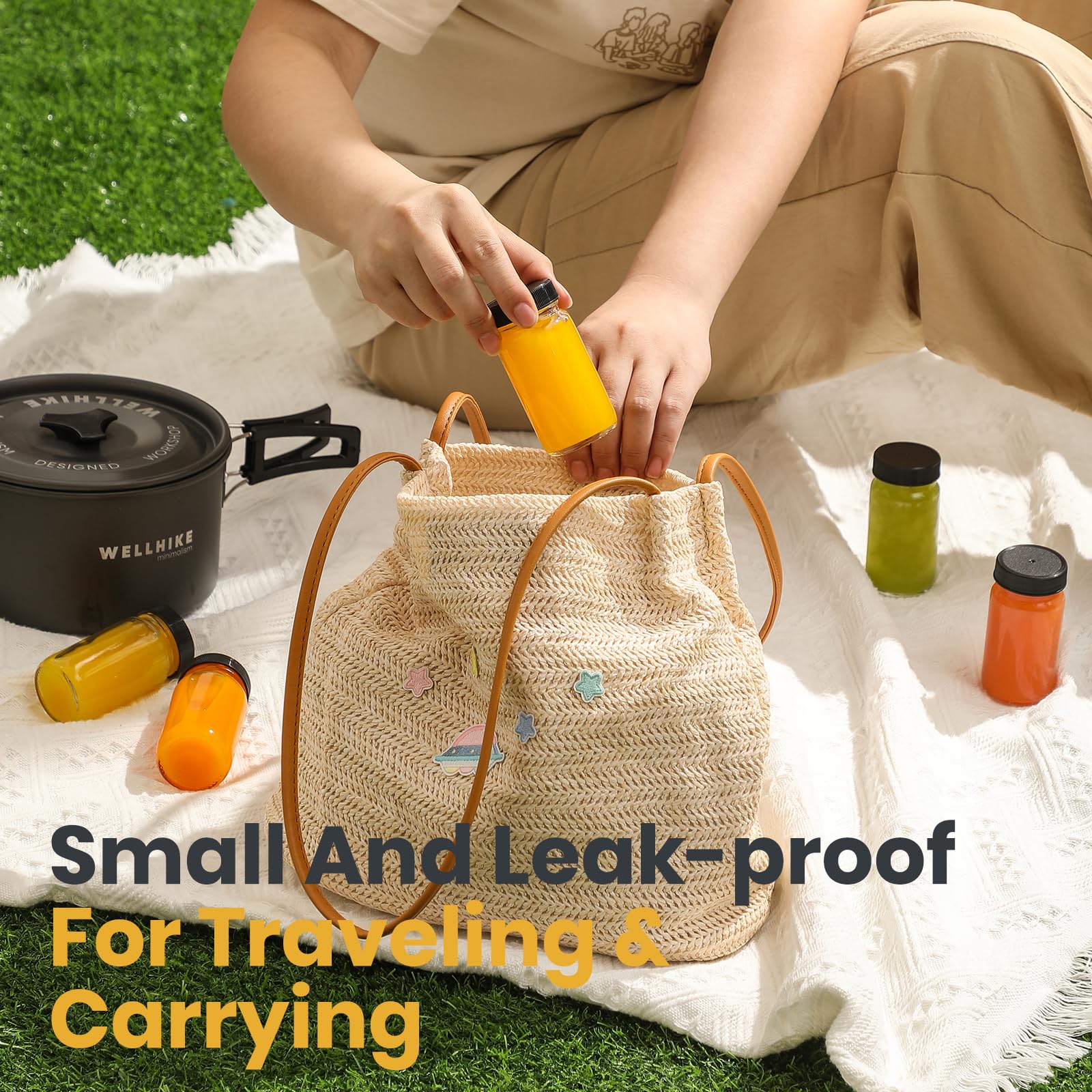 LANDNEOO compact travel-friendly bottles fit bags and drawers for on-the-go shots.