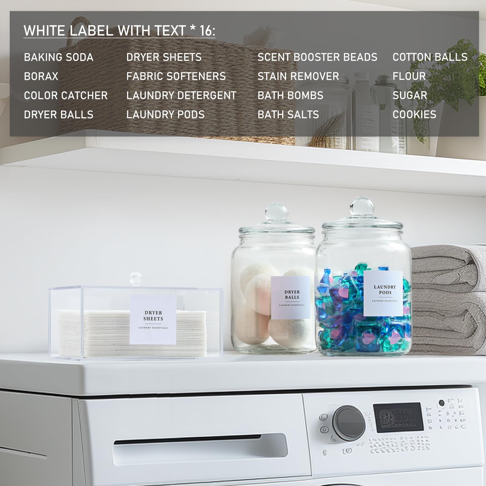 LANDNEOO white labels with text for clear labeling