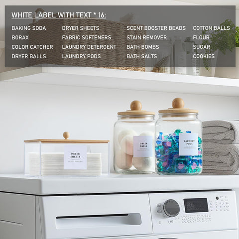 LANDNEOO white labels for clear, customizable storage labeling