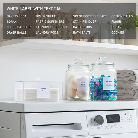 LANDNEOO white labels with text for clear labeling