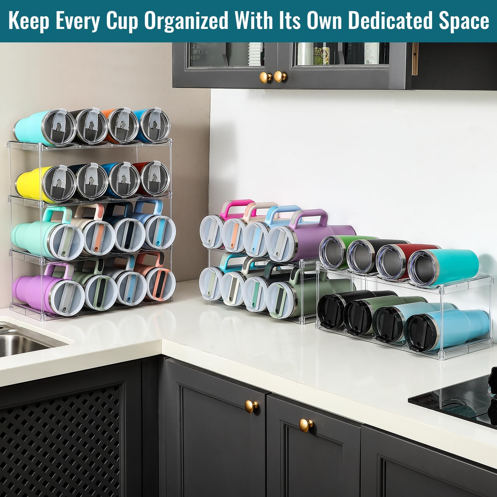 LANDNEOO wide-mouth bottle fit prevents tipping and holds large bottles