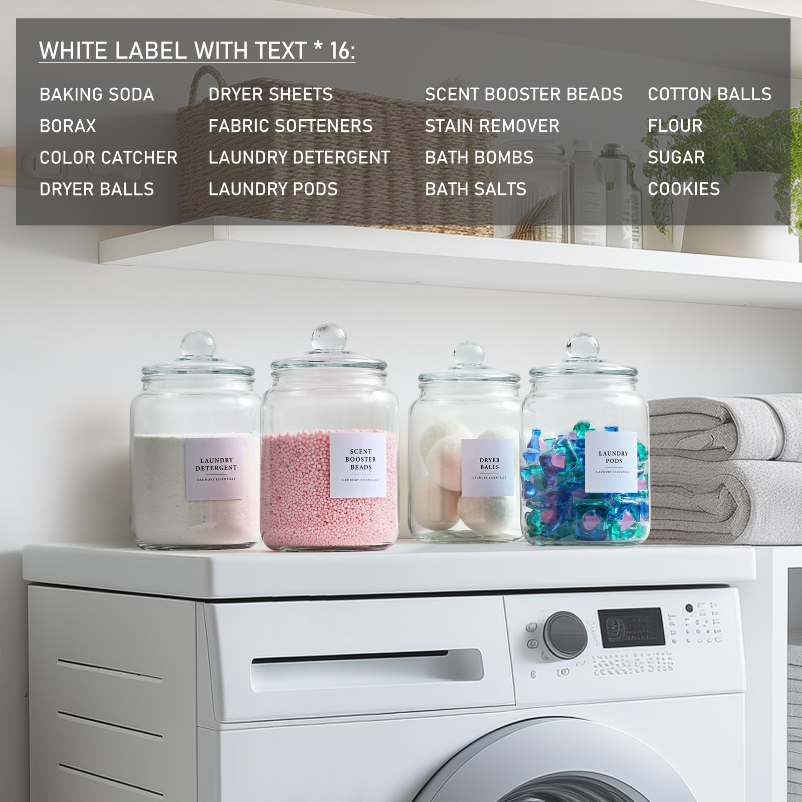 LANDNEOO wide mouth glass jar ideal for quick access and scooping.