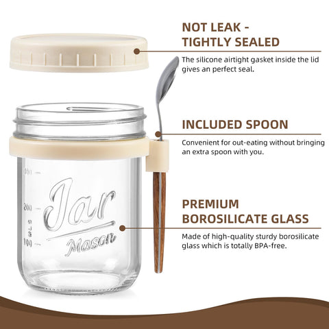 LANDNEOO wide-opening jar for easy filling and cleaning.