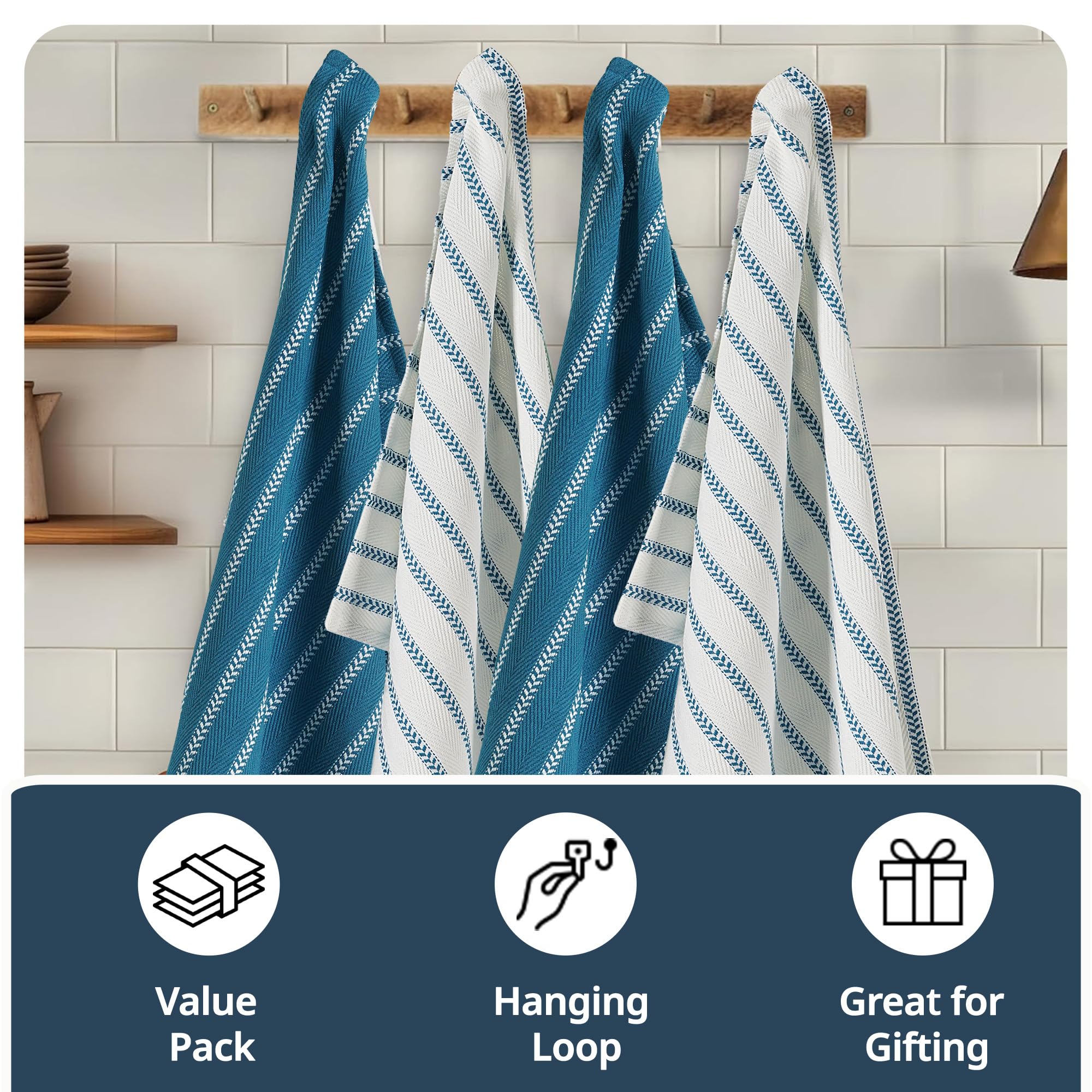Lane Linen 18x28 towels offer generous drying surface.