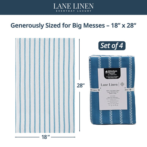 Lane Linen absorbent cotton dish towels ideal for drying dishes.
